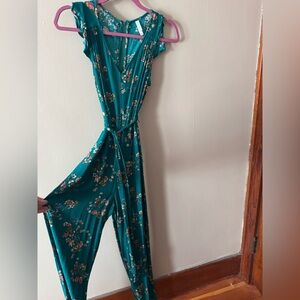 Xhilaration Turquoise Floral Romper